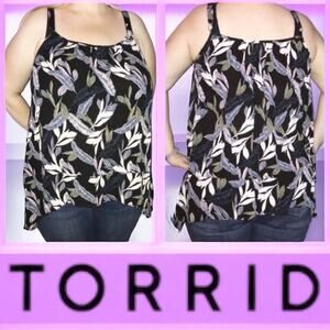 Torrid Feather‎ Plus Size Tank Womens Summer Blouse Size 3 XXXL